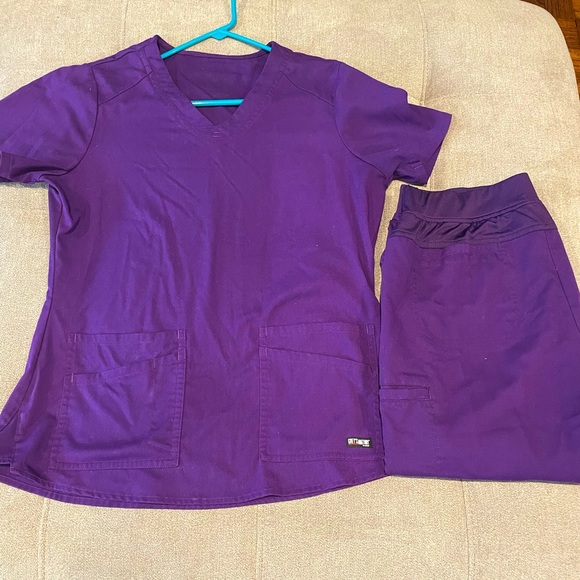 Grey's Anatomy Other Greys Anatomy By Barco Eggplant Scrub Set